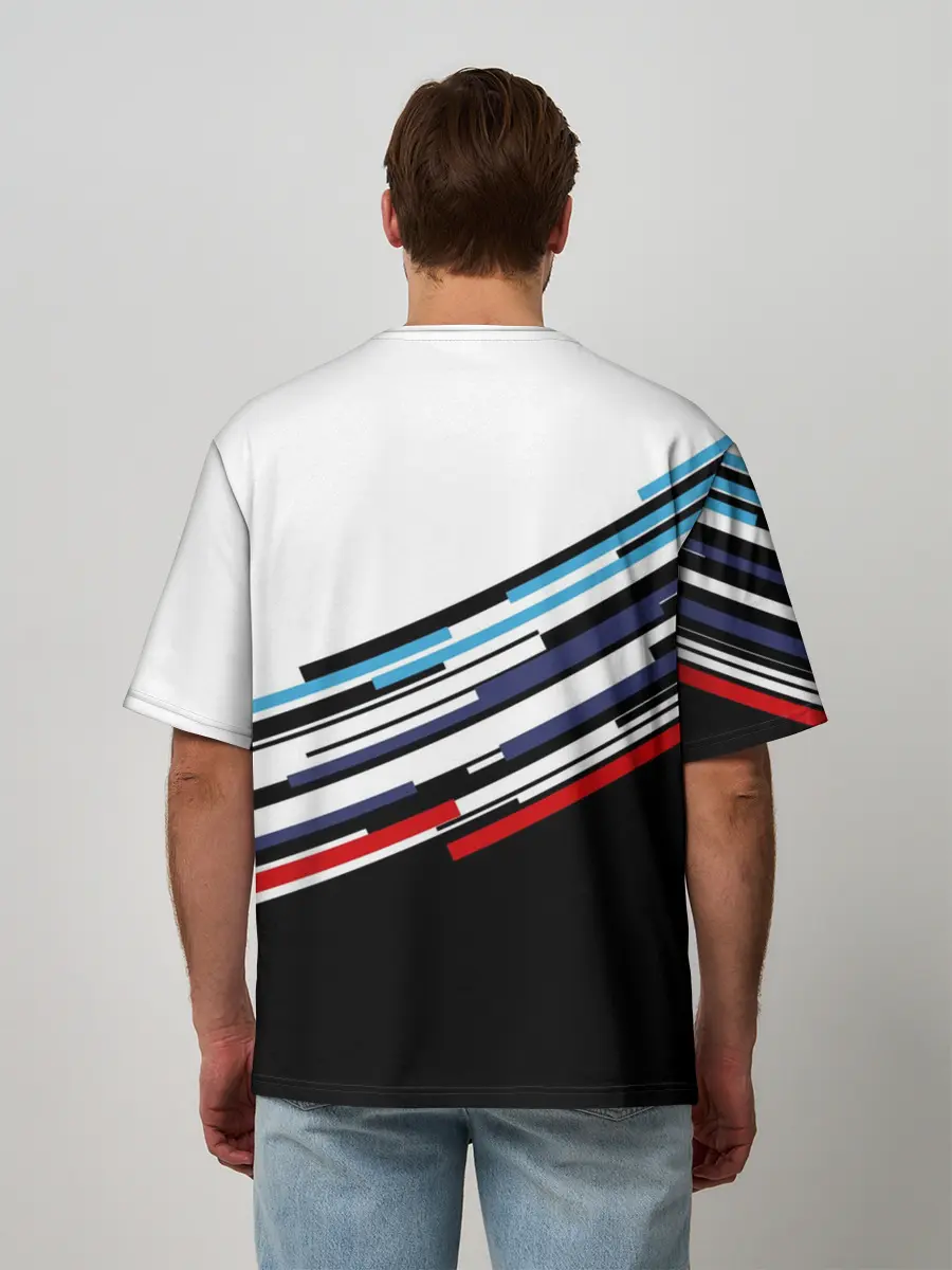 Мужская футболка оверсайз / BMW BRAND COLOR | БМВ