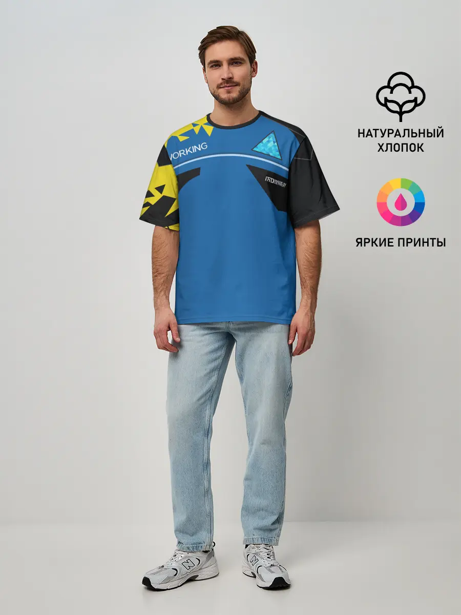 Мужская футболка оверсайз / Detroit:become