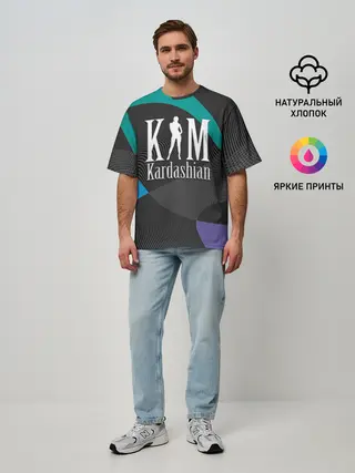 Мужская футболка оверсайз / Ким Кардашьян