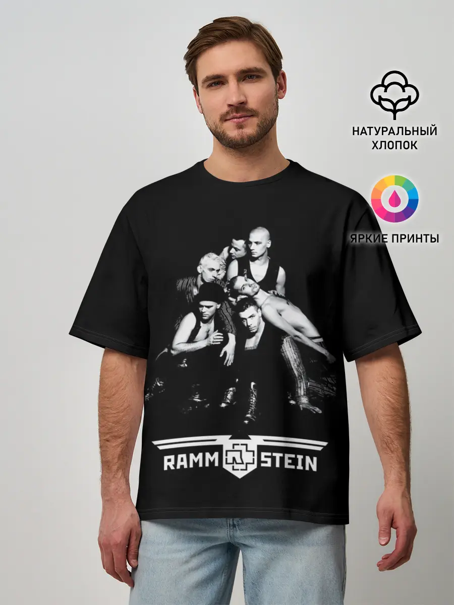 Мужская футболка оверсайз / Rammstein