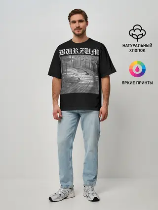 Мужская футболка оверсайз / Burzum | Hvis lyset tar oss