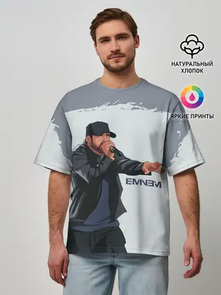 Мужская футболка оверсайз / EMINEM | ЭМИНЕМ