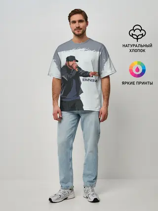 Мужская футболка оверсайз / EMINEM | ЭМИНЕМ