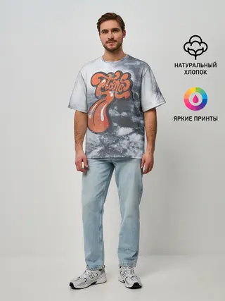 Мужская футболка оверсайз / rolling stones