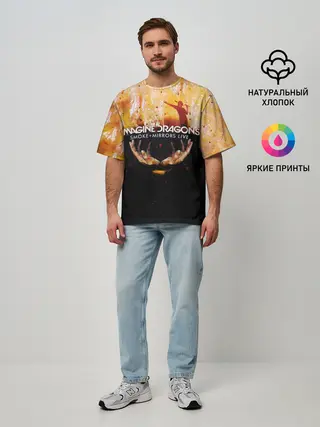 Мужская футболка оверсайз / Smoke + Mirrors Live