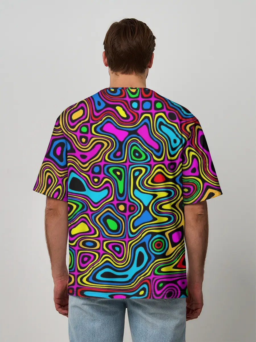 Мужская футболка оверсайз / Психоделика