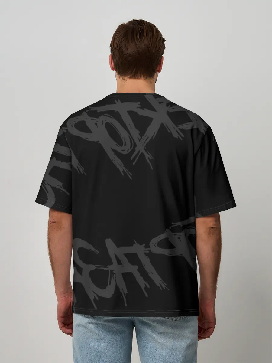 Мужская футболка оверсайз / Сектор Газа - ХОЙ