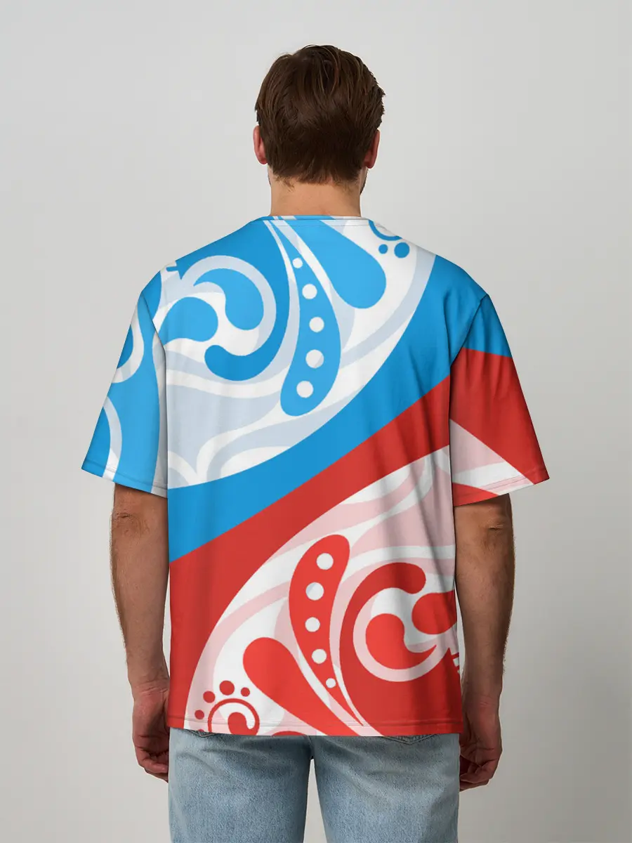 Мужская футболка оверсайз / Россия! Герб