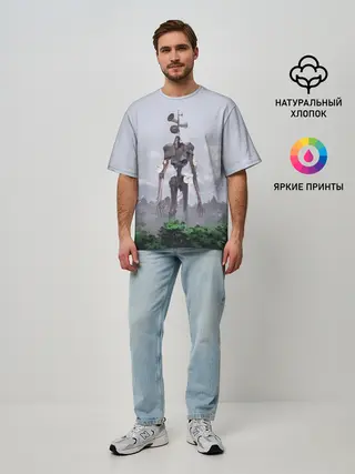 Мужская футболка оверсайз / СИРЕНОГОЛОВЫЙ / ЛЕС