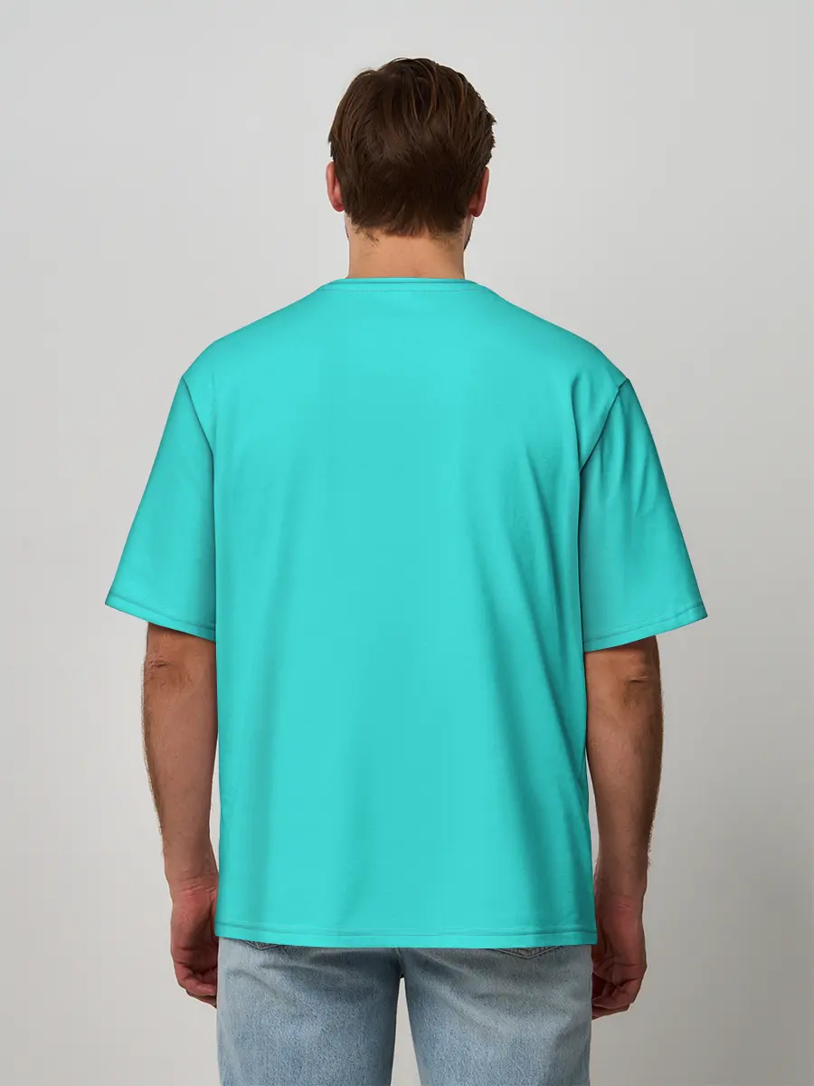 Мужская футболка оверсайз / Олень в свитере с оленями