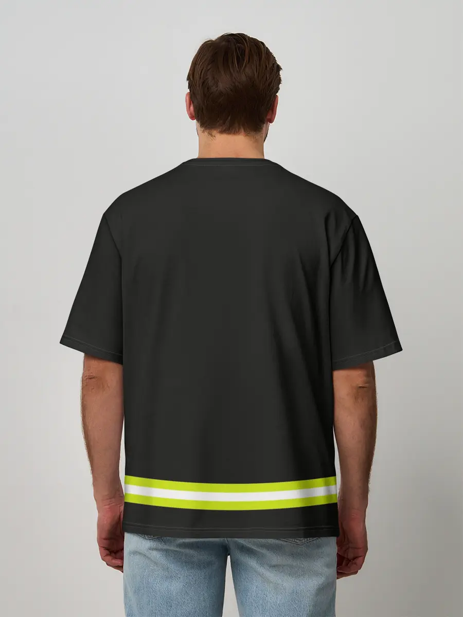 Мужская футболка оверсайз / пожарная форма