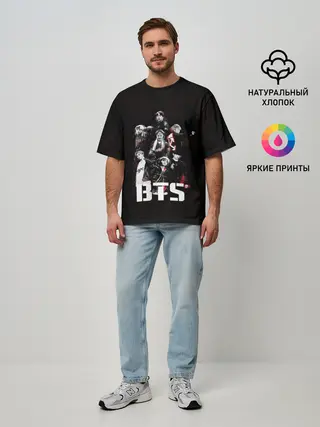 Мужская футболка оверсайз / BTS