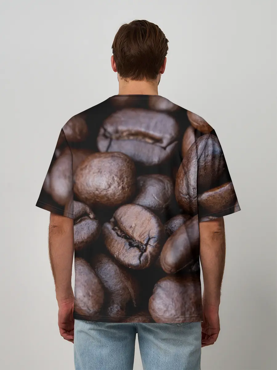 Мужская футболка оверсайз / Кофейные зёрна