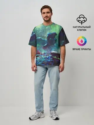 Мужская футболка оверсайз / КОСМОС:КОСМОНАВТ