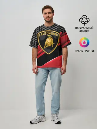 Мужская футболка оверсайз / Lamborghini
