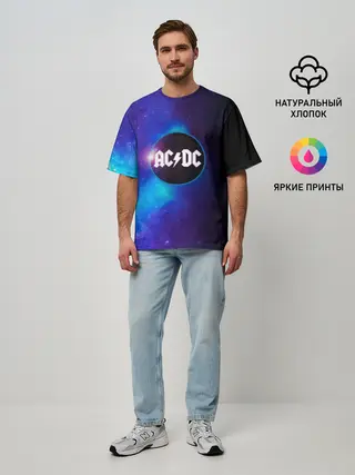Мужская футболка оверсайз / ACDC