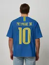 Мужская футболка оверсайз / Неймар 2018 гостевая