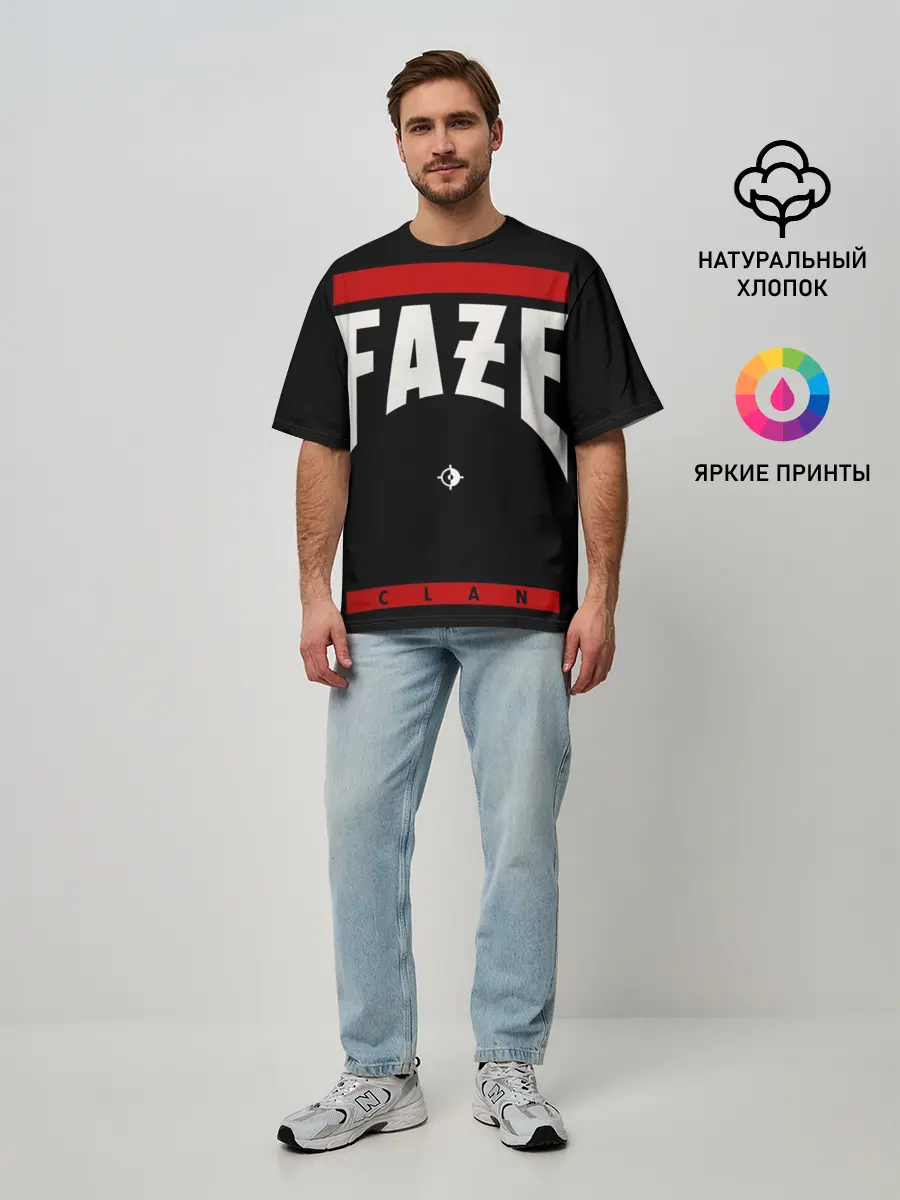 Мужская футболка оверсайз / Faze Clan