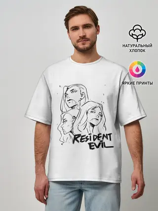 Мужская футболка оверсайз / Сестры Димитреску