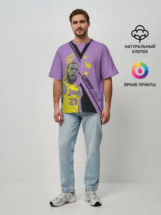 Мужская футболка оверсайз / леброн джеймс