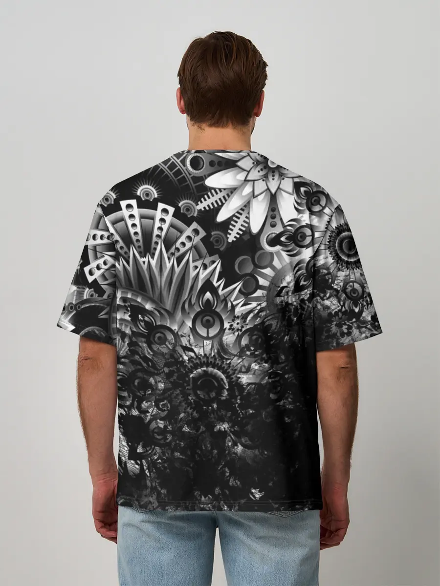 Мужская футболка оверсайз / Floral Pattern