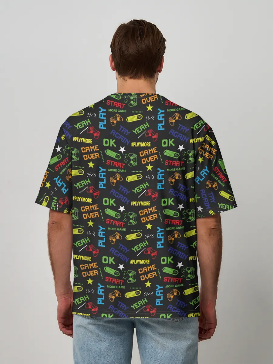 Мужская футболка оверсайз / Геймер