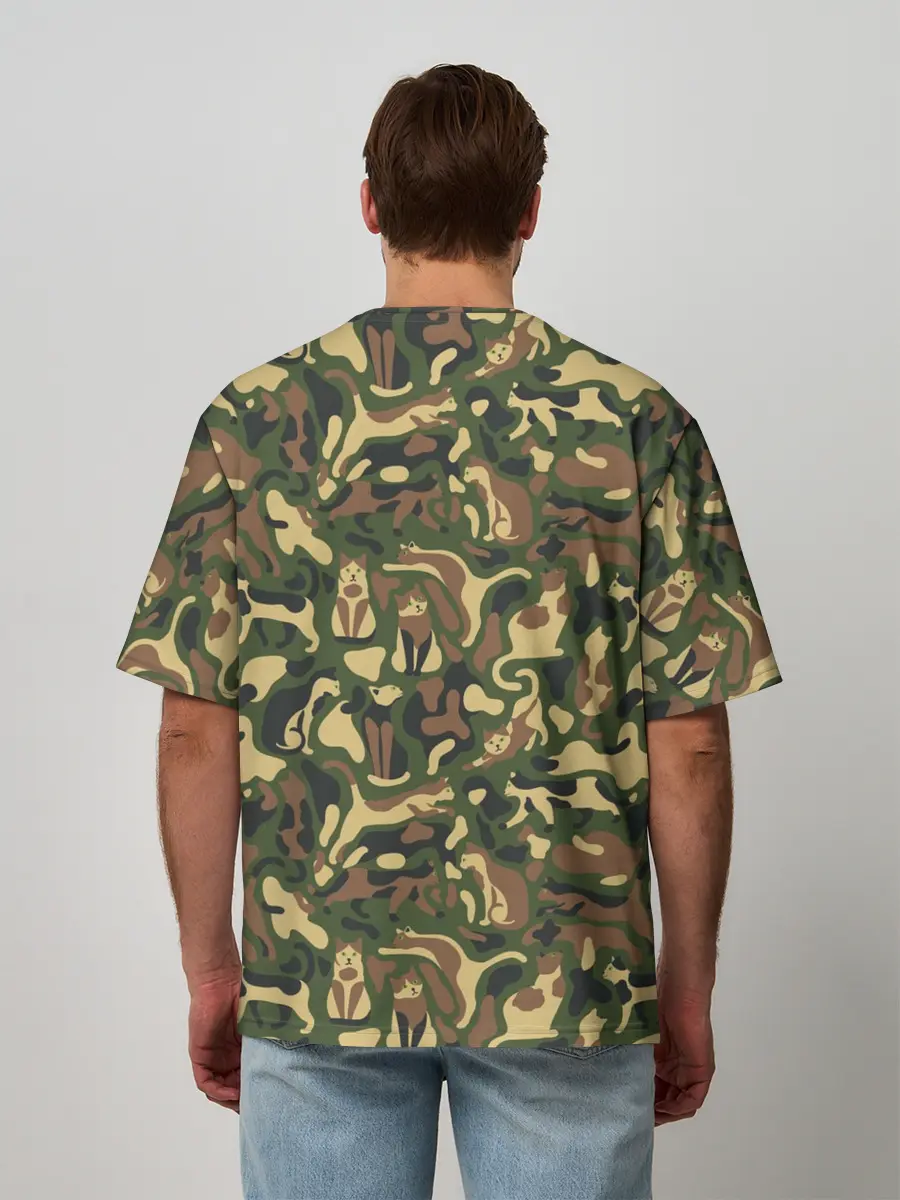 Мужская футболка оверсайз / Коты и Кошки