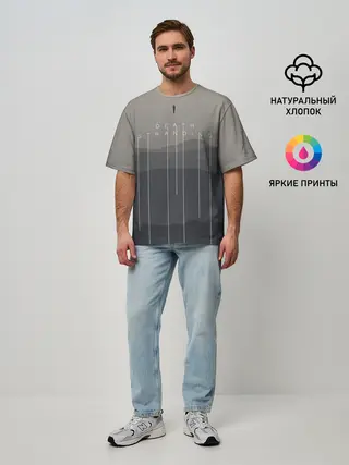 Мужская футболка оверсайз / DEATH STRANDING | DS