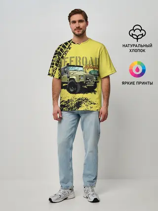 Мужская футболка оверсайз / LAND ROVER