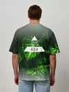 Мужская футболка оверсайз / Листья зеленые CODE ERROR 404