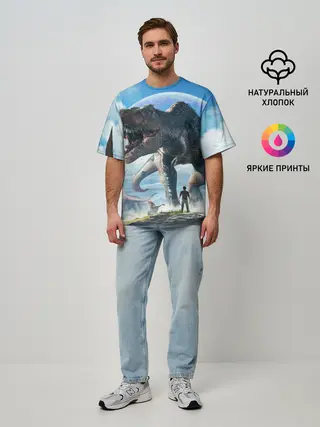 Мужская футболка оверсайз / Ark Survival Evolved