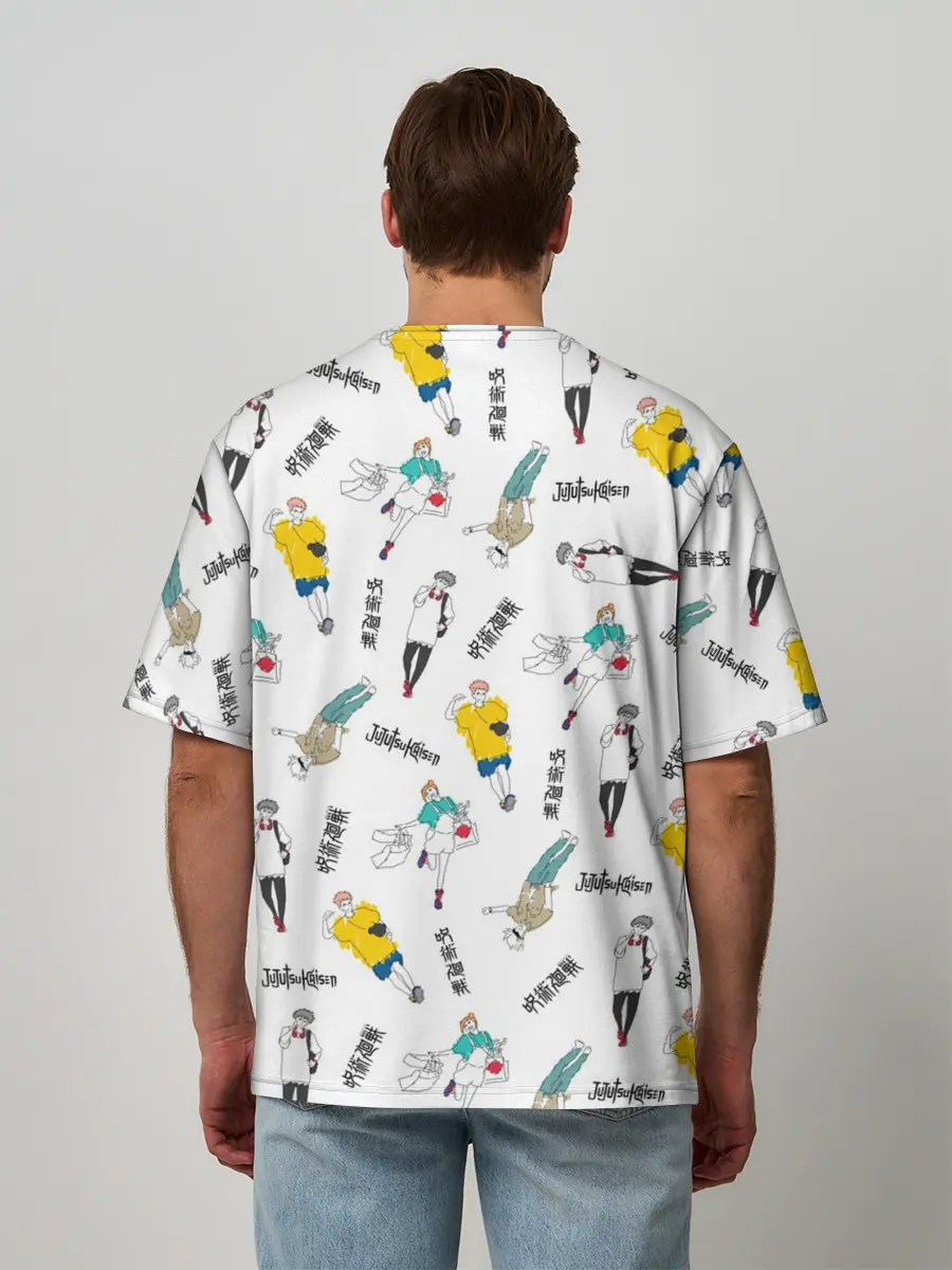 Мужская футболка оверсайз / Магическая битва - главные герои