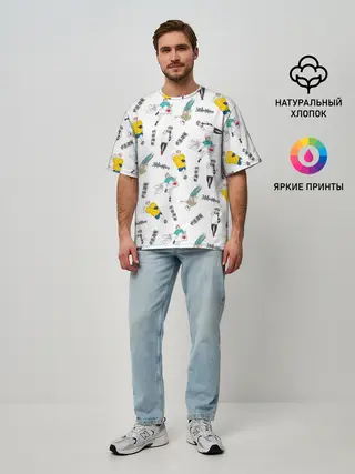 Мужская футболка оверсайз / Магическая битва - главные герои