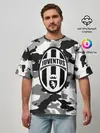 Мужская футболка оверсайз / FC Juventus Camouflage