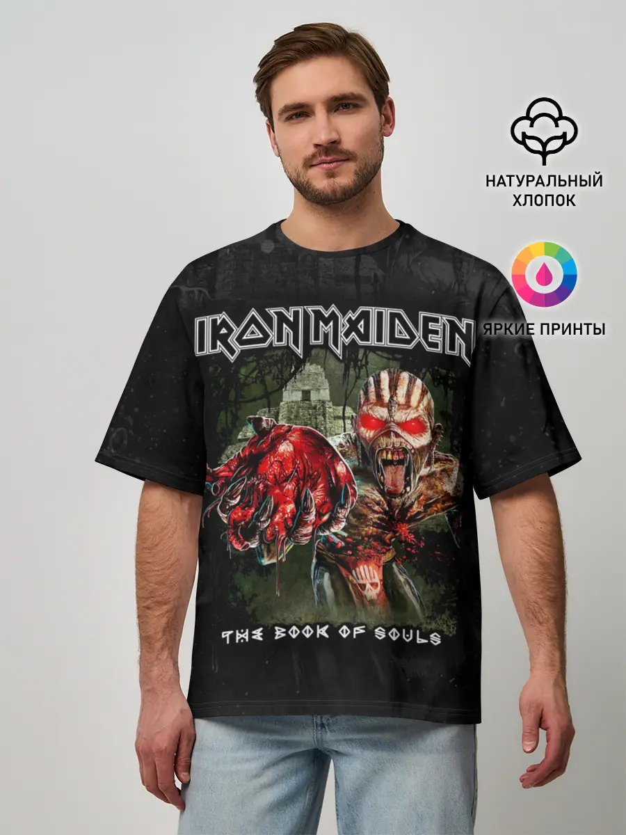 Мужская футболка оверсайз / Iron Maiden