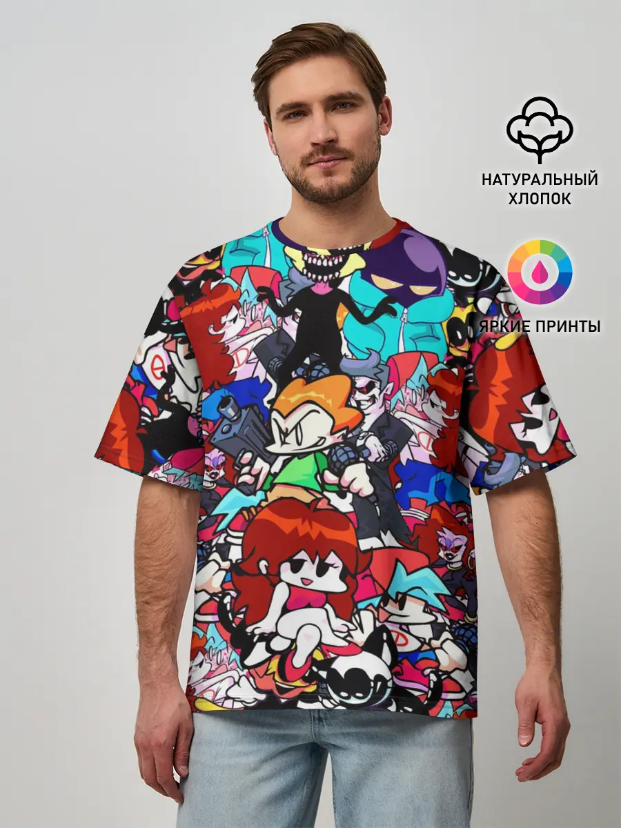 Мужская футболка оверсайз / FRIDAY NIGHT FUNKIN