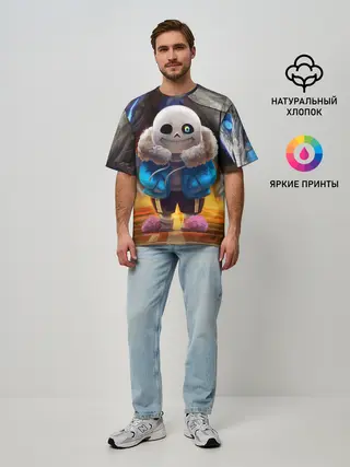 Мужская футболка оверсайз / UNDERTALE | АНДЕРТЕЙЛ