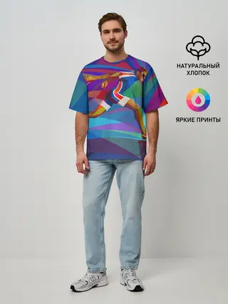 Мужская футболка оверсайз / Абстракция