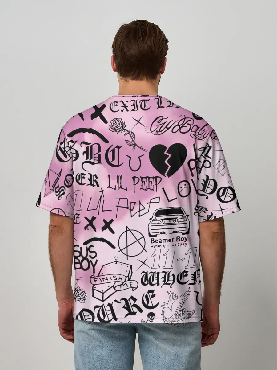 Мужская футболка оверсайз / LIL PEEP.