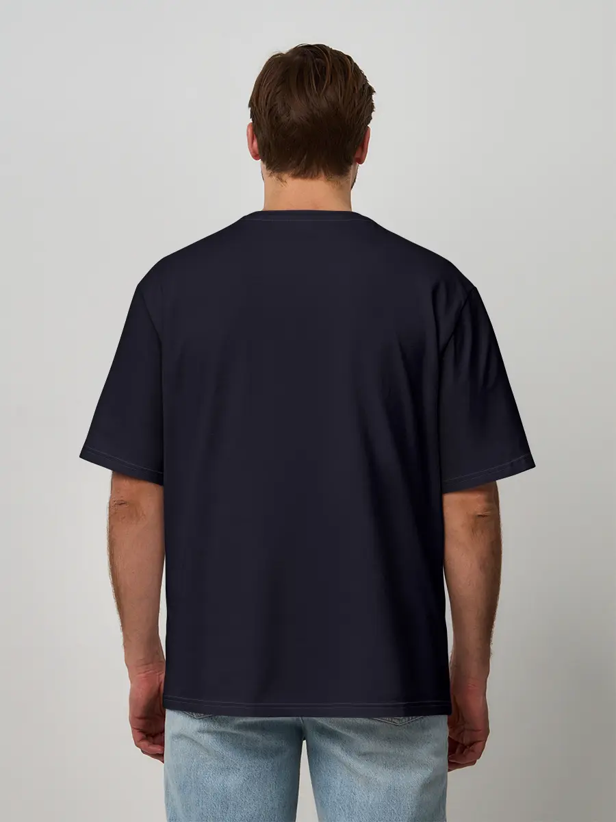 Мужская футболка оверсайз / Неоновая сова