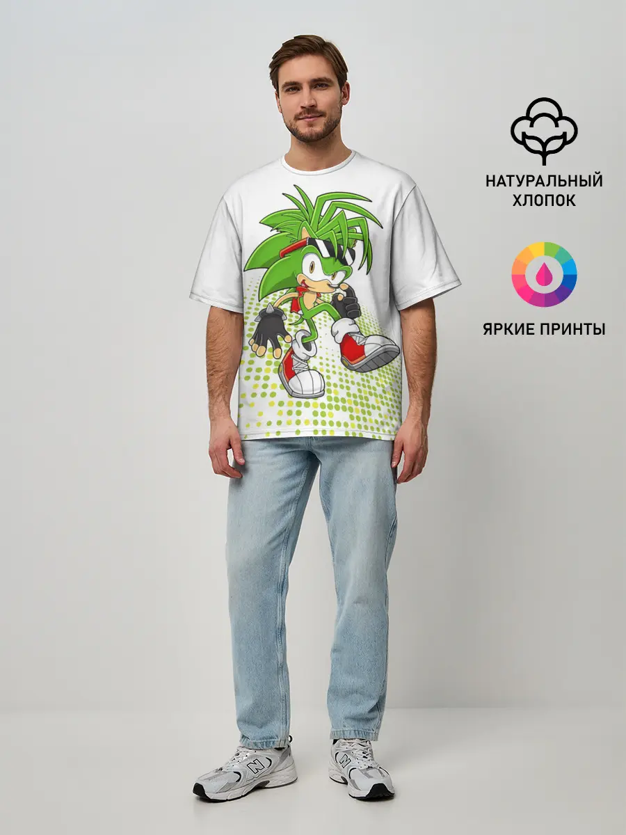 Мужская футболка оверсайз / Sonic