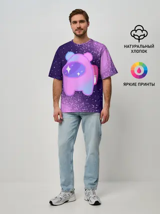 Мужская футболка оверсайз / AMONG US - SPACE