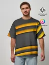 Мужская футболка оверсайз / Желтые полосы