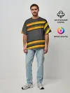 Мужская футболка оверсайз / Желтые полосы