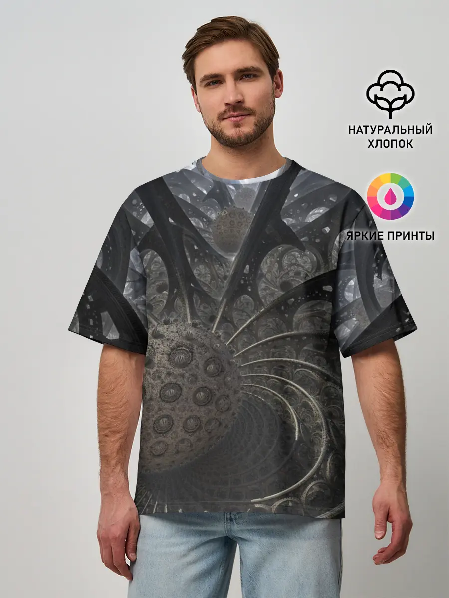 Мужская футболка оверсайз / Fracta