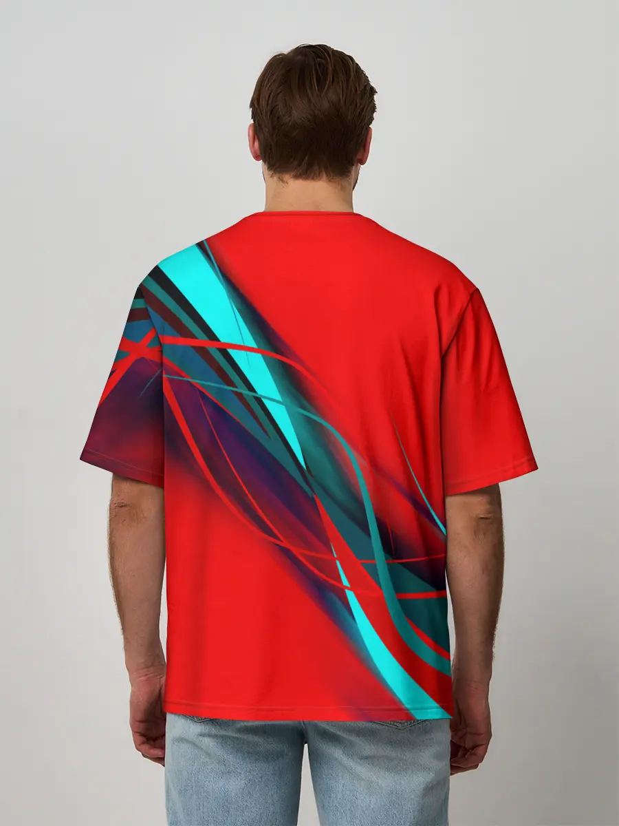 Мужская футболка оверсайз / GEOMETRY STRIPES