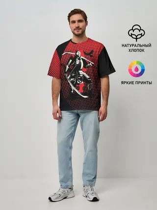 Мужская футболка оверсайз / Самурай