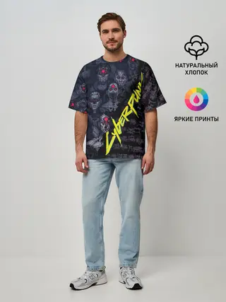 Мужская футболка оверсайз / Cyberpunk 2077