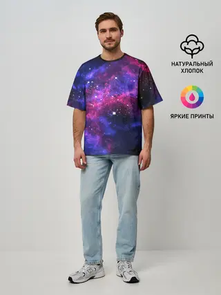 Мужская футболка оверсайз / Distant space