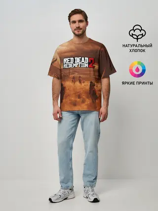 Мужская футболка оверсайз / RED DEAD REDEMPTION 2